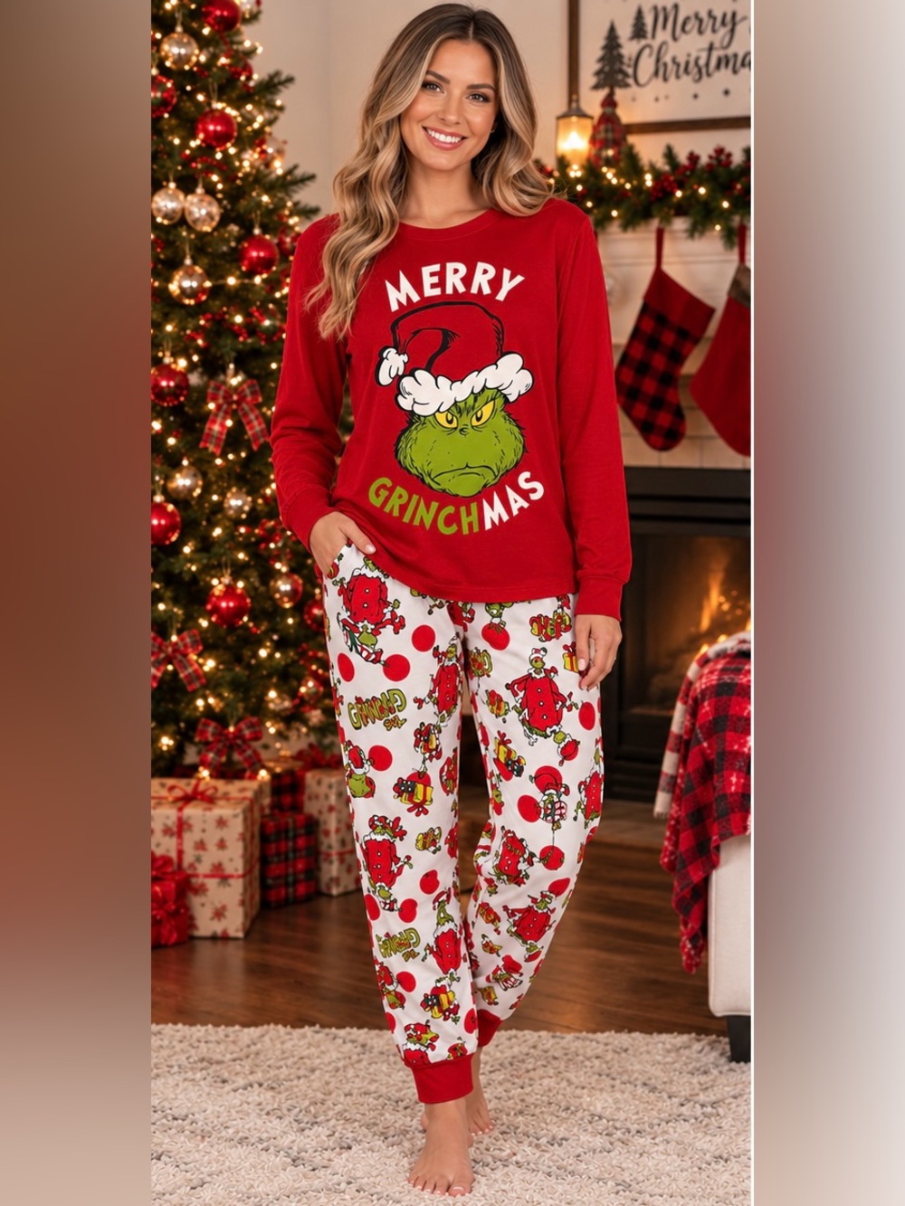 The Grinch Merry Grinchmas Pajama Set